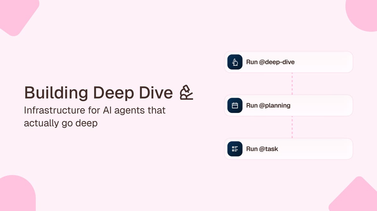 Infrastructure behind Dust deep-dive agent